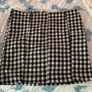 Free People gingham pencil skirt